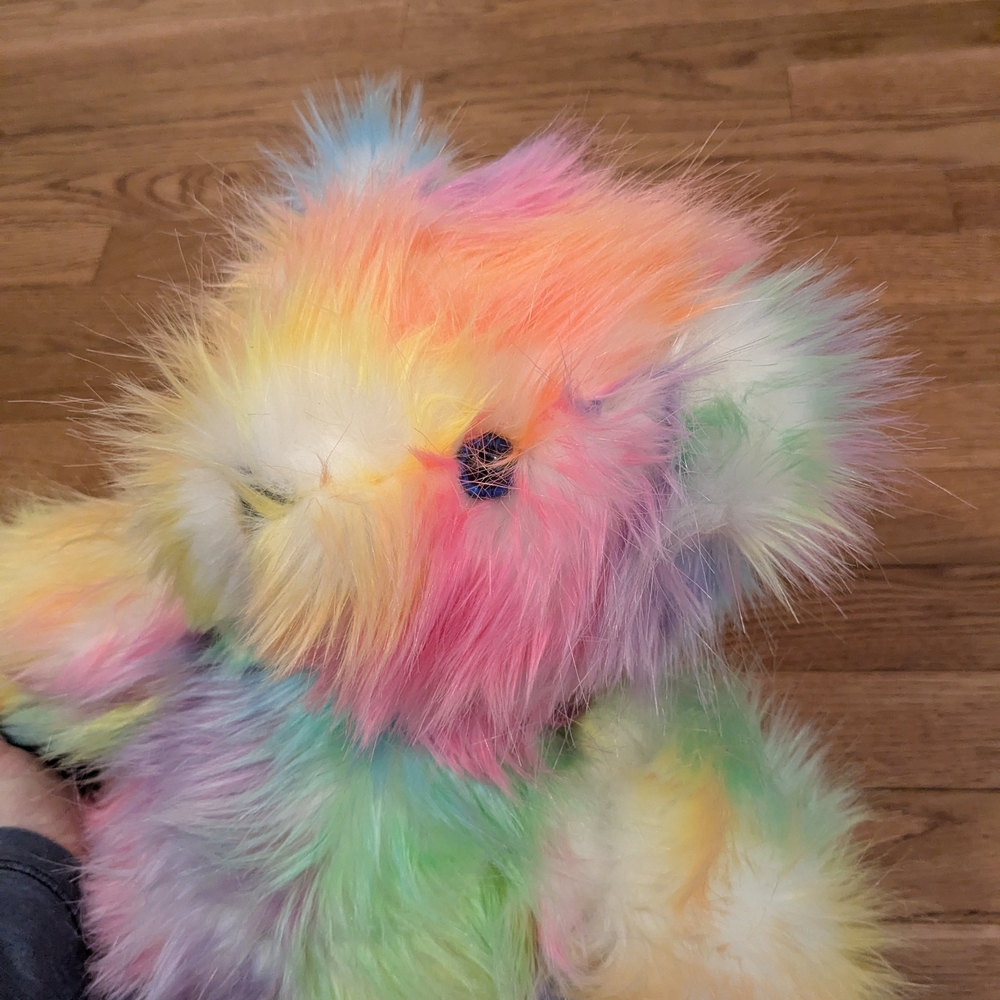 Vermont Teddy Bear True Colors United Rainbow Plush Stuffed Cyndi Lauper Bear - Picture 8 of 16